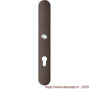 GPF Bouwbeslag Anastasius 1170.A1L PC72 deurkruk gatdeel linkswijzend langschild afgerond 282x40x8,5 mm PC72 Dark blend - A21012563 - afbeelding 1