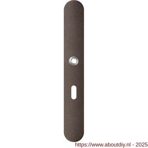 GPF Bouwbeslag Anastasius 1170.A1R BB56 deurkruk gatdeel rechtswijzend langschild afgerond 282x40x8,5 mm BB56 Dark blend - A21012565 - afbeelding 1