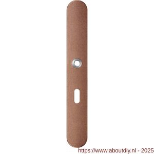 GPF Bouwbeslag Anastasius 1170.A2L BB56 deurkruk gatdeel linkswijzend langschild afgerond 282x40x8,5 mm BB56 Bronze blend - A21012577 - afbeelding 1