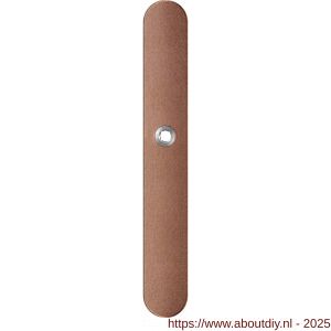 GPF Bouwbeslag Anastasius 1170.A2L blind deurkruk gatdeel linkswijzend langschild afgerond 282x40x8,5 mm blind Bronze blend - A21012576 - afbeelding 1