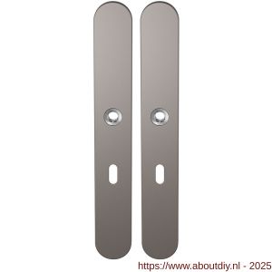 GPF Bouwbeslag Anastasius 1170.A3 BB56 langschild afgerond enkelverend 282x40x8,5 mm BB56 Mocca blend - A21012589 - afbeelding 1