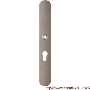 GPF Bouwbeslag Anastasius 1170.A3L PC55 deurkruk gatdeel linkswijzend langschild afgerond 282x40x8,5 mm PC55 Mocca blend - A21012594 - afbeelding 1