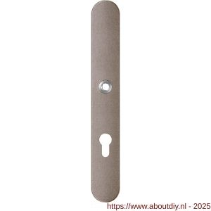GPF Bouwbeslag Anastasius 1170.A3L PC72 deurkruk gatdeel linkswijzend langschild afgerond 282x40x8,5 mm PC72 Mocca blend - A21012595 - afbeelding 1