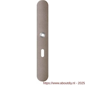 GPF Bouwbeslag Anastasius 1170.A3R BB56 deurkruk gatdeel rechtswijzend langschild afgerond 282x40x8,5 mm BB56 Mocca blend - A21012597 - afbeelding 1