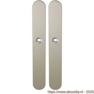 GPF Bouwbeslag Anastasius 1170.A4 blind langschild afgerond enkelverend 282x40x8,5 mm blind Champagne blend - A21012604 - afbeelding 1