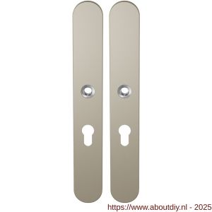 GPF Bouwbeslag Anastasius 1170.A4 PC55 langschild afgerond enkelverend 282x40x8,5 mm PC55 Champagne blend - A21012606 - afbeelding 1