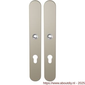 GPF Bouwbeslag Anastasius 1170.A4 PC72 langschild afgerond enkelverend 282x40x8,5 mm PC72 Champagne blend - A21012607 - afbeelding 1
