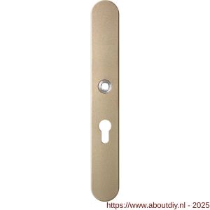 GPF Bouwbeslag Anastasius 1170.A4R PC55 deurkruk gatdeel rechtswijzend langschild afgerond 282x40x8,5 mm PC55 Champagne blend - A21012614 - afbeelding 1