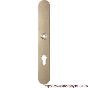 GPF Bouwbeslag Anastasius 1170.A4R PC72 deurkruk gatdeel rechtswijzend langschild afgerond 282x40x8,5 mm PC72 Champagne blend - A21012615 - afbeelding 1