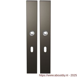 GPF Bouwbeslag Anastasius 1175.A1 BB56 langschild rechthoekig enkelverend 282x40x8,5 mm BB56 Dark blend - A21012621 - afbeelding 1