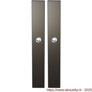 GPF Bouwbeslag Anastasius 1175.A1 blind langschild rechthoekig enkelverend 282x40x8,5 mm blind Dark blend - A21012620 - afbeelding 1