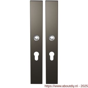 GPF Bouwbeslag Anastasius 1175.A1 PC55 langschild rechthoekig enkelverend 282x40x8,5 mm PC55 Dark blend - A21012622 - afbeelding 1