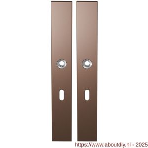 GPF Bouwbeslag Anastasius 1175.A2 BB56 langschild rechthoekig enkelverend 282x40x8,5 mm BB56 Bronze blend - A21012637 - afbeelding 1