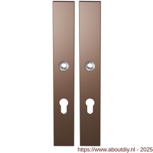 GPF Bouwbeslag Anastasius 1175.A2 PC72 langschild rechthoekig enkelverend 282x40x8,5 mm PC72 Bronze blend - A21012639 - afbeelding 1