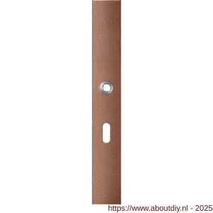 GPF Bouwbeslag Anastasius 1175.A2R BB56 deurkruk gatdeel rechtswijzend langschild rechthoekig 282x40x8,5 mm BB56 Bronze blend - A21012645 - afbeelding 1