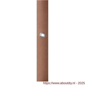 GPF Bouwbeslag Anastasius 1175.A2R blind deurkruk gatdeel rechtswijzend langschild rechthoekig 282x40x8,5 mm blind Bronze blend - A21012644 - afbeelding 1