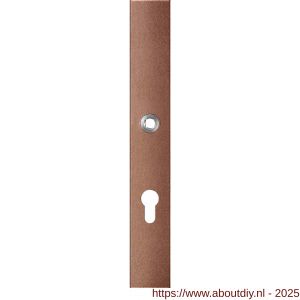 GPF Bouwbeslag Anastasius 1175.A2R PC72 deurkruk gatdeel rechtswijzend langschild rechthoekig 282x40x8,5 mm PC72 Bronze blend - A21012647 - afbeelding 1