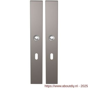 GPF Bouwbeslag Anastasius 1175.A3 BB56 langschild rechthoekig enkelverend 282x40x8,5 mm BB56 Mocca blend - A21012653 - afbeelding 1