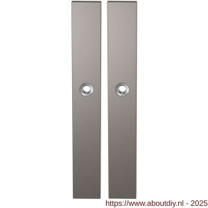 GPF Bouwbeslag Anastasius 1175.A3 blind langschild rechthoekig enkelverend 282x40x8,5 mm blind Mocca blend - A21012652 - afbeelding 1