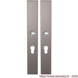 GPF Bouwbeslag Anastasius 1175.A3 PC55 langschild rechthoekig enkelverend 282x40x8,5 mm PC55 Mocca blend - A21012654 - afbeelding 1