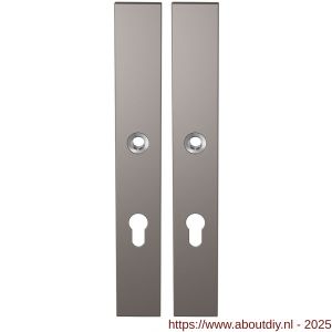 GPF Bouwbeslag Anastasius 1175.A3 PC72 langschild rechthoekig enkelverend 282x40x8,5 mm PC72 Mocca blend - A21012655 - afbeelding 1