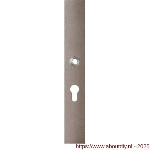 GPF Bouwbeslag Anastasius 1175.A3L PC55 deurkruk gatdeel linkswijzend langschild rechthoekig 282x40x8,5 mm PC55 Mocca blend - A21012658 - afbeelding 1