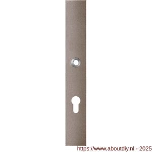 GPF Bouwbeslag Anastasius 1175.A3R PC72 deurkruk gatdeel rechtswijzend langschild rechthoekig 282x40x8,5 mm PC72 Mocca blend - A21012663 - afbeelding 1