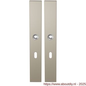GPF Bouwbeslag Anastasius 1175.A4 BB56 langschild rechthoekig enkelverend 282x40x8,5 mm BB56 Champagne blend - A21012669 - afbeelding 1