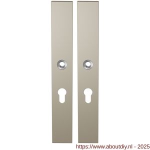 GPF Bouwbeslag Anastasius 1175.A4 PC55 langschild rechthoekig enkelverend 282x40x8,5 mm PC55 Champagne blend - A21012670 - afbeelding 1