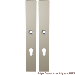 GPF Bouwbeslag Anastasius 1175.A4 PC72 langschild rechthoekig enkelverend 282x40x8,5 mm PC72 Champagne blend - A21012671 - afbeelding 1