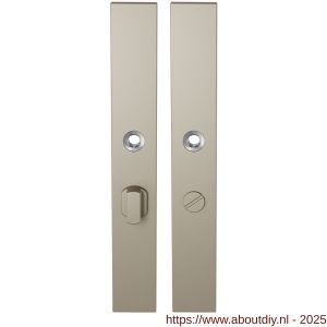 GPF Bouwbeslag Anastasius 1175.A4 WC55/8 groot langschild rechthoekig enkelverend 282x40x8,5 mm WC55/8 grote knop Champagne blend - A21012680 - afbeelding 1