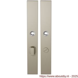 GPF Bouwbeslag Anastasius 1175.A4 WC63/8 groot langschild rechthoekig enkelverend 282x40x8,5 mm WC63/8 grote knop Champagne blend - A21012682 - afbeelding 1