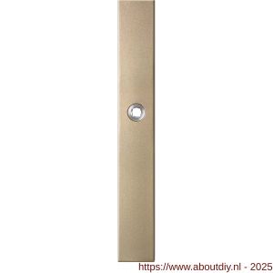 GPF Bouwbeslag Anastasius 1175.A4L blind deurkruk gatdeel linkswijzend langschild rechthoekig 282x40x8,5 mm blind Champagne blend - A21012672 - afbeelding 1