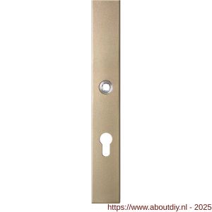 GPF Bouwbeslag Anastasius 1175.A4R PC72 deurkruk gatdeel rechtswijzend langschild rechthoekig 282x40x8,5 mm PC72 Champagne blend - A21012679 - afbeelding 1