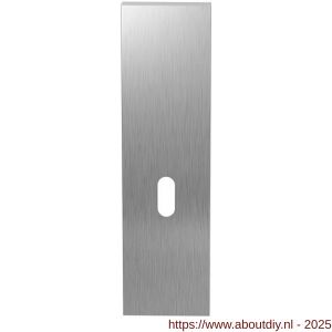 GPF Bouwbeslag RVS 1200.15L/R BB56 deurkruk gatdeel kortschild rechthoekig 169x46x8,5 mm zonder krukgat BB56 links-rechtswijzend RVS geborsteld - A21005747 - afbeelding 1