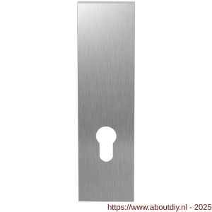 GPF Bouwbeslag RVS 1200.15L/R PC72 deurkruk gatdeel kortschild rechthoekig 169x46x8,5 mm zonder krukgat PC72 links-rechtswijzend RVS geborsteld - A21005750 - afbeelding 1