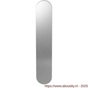 GPF Bouwbeslag RVS GPF1200.20L/R blind langschild gatdeel afgerond 218x40x8.5 mm geheel blind links-rechtsdraaiend RVS geborsteld - A21004103 - afbeelding 1