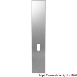 GPF Bouwbeslag RVS GPF1200.25L/R BB56 langschild gatdeel rechthoekig 218x40x8.5 mm zonder krukgat BB56 links-rechtsdraaiend RVS geborsteld - A21004119 - afbeelding 1
