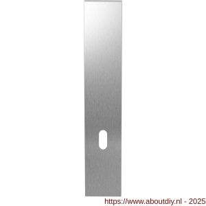 GPF Bouwbeslag RVS GPF1200.25L/R BB72 langschild gatdeel rechthoekig 218x40x8.5 mm zonder krukgat BB72 links-rechtsdraaiend RVS geborsteld - A21003874 - afbeelding 1