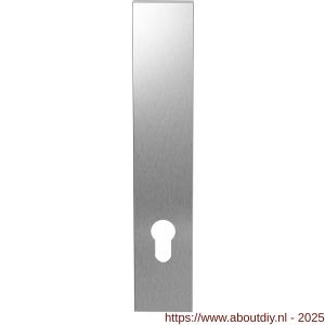 GPF Bouwbeslag RVS GPF1200.25L/R PC85 langschild gatdeel rechthoekig 218x40x8.5 mm zonder krukgat PC85 links-rechtsdraaiend RVS geborsteld - A21004125 - afbeelding 1