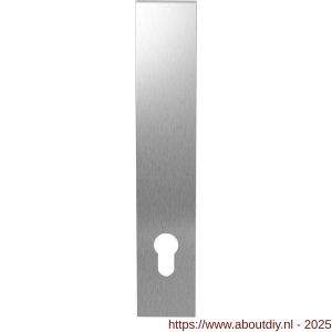 GPF Bouwbeslag RVS GPF1200.25L/R PC92 langschild gatdeel rechthoekig 218x40x8.5 mm zonder krukgat PC92 links-rechtsdraaiend RVS geborsteld - A21004127 - afbeelding 1