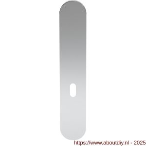 GPF Bouwbeslag RVS GPF1200.60L/R BB56 langschild gatdeel afgerond 218x40x8 mm zonder krukgat BB56 links-rechtsdraaiend RVS gepolijst - A21004106 - afbeelding 1