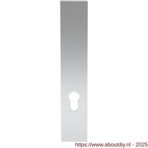GPF Bouwbeslag RVS GPF1200.65L/R PC72 langschild gatdeel rechthoekig 218x40x8 mm zonder krukgat PC72 links-rechtsdraaiend RVS gepolijst - A21004124 - afbeelding 1