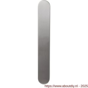 GPF Bouwbeslag RVS GPF1200.70L/R PC92 langschild gatdeel XL afgerond 282x40x8,5 mm zonder krukgat PC92 links-rechtsdraaiend RVS geborsteld - A21007504 - afbeelding 1