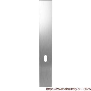 GPF Bouwbeslag RVS GPF1200.75L/R BB56 langschild gatdeel XL rechthoekig 282x40x8,5 mm zonder krukgat BB56 links-rechtsdraaiend RVS geborsteld - A21007513 - afbeelding 1
