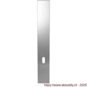 GPF Bouwbeslag RVS GPF1200.75L/R BB72 langschild gatdeel XL rechthoekig 282x40x8,5 mm zonder krukgat BB72 links-rechtsdraaiend RVS geborsteld - A21007514 - afbeelding 1
