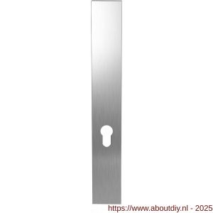 GPF Bouwbeslag RVS GPF1200.75L/R PC55 langschild gatdeel XL rechthoekig 282x40x8,5 mm zonder krukgat PC55 links-rechtsdraaiend RVS geborsteld - A21007515 - afbeelding 1