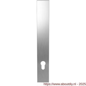 GPF Bouwbeslag RVS GPF1200.75L/R PC92 langschild gatdeel XL rechthoekig 282x40x8,5 mm zonder krukgat PC92 links-rechtsdraaiend RVS geborsteld - A21007518 - afbeelding 1