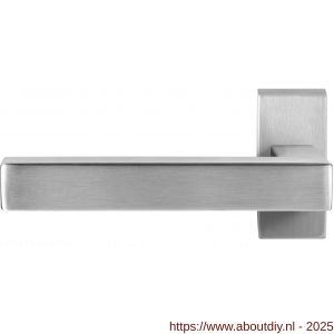 GPF Bouwbeslag RVS GPF1302.01L Zaki+ deurkruk gatdeel op rechthoekig rozet RVS 70x32x10 mm linkswijzend RVS geborsteld - A21010026 - afbeelding 1