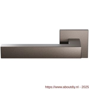 GPF Bouwbeslag Anastasius 1302.A1-02 L Zaki+ deurkruk gatdeel op vierkant rozet linkswijzend Dark blend - A21010030 - afbeelding 1